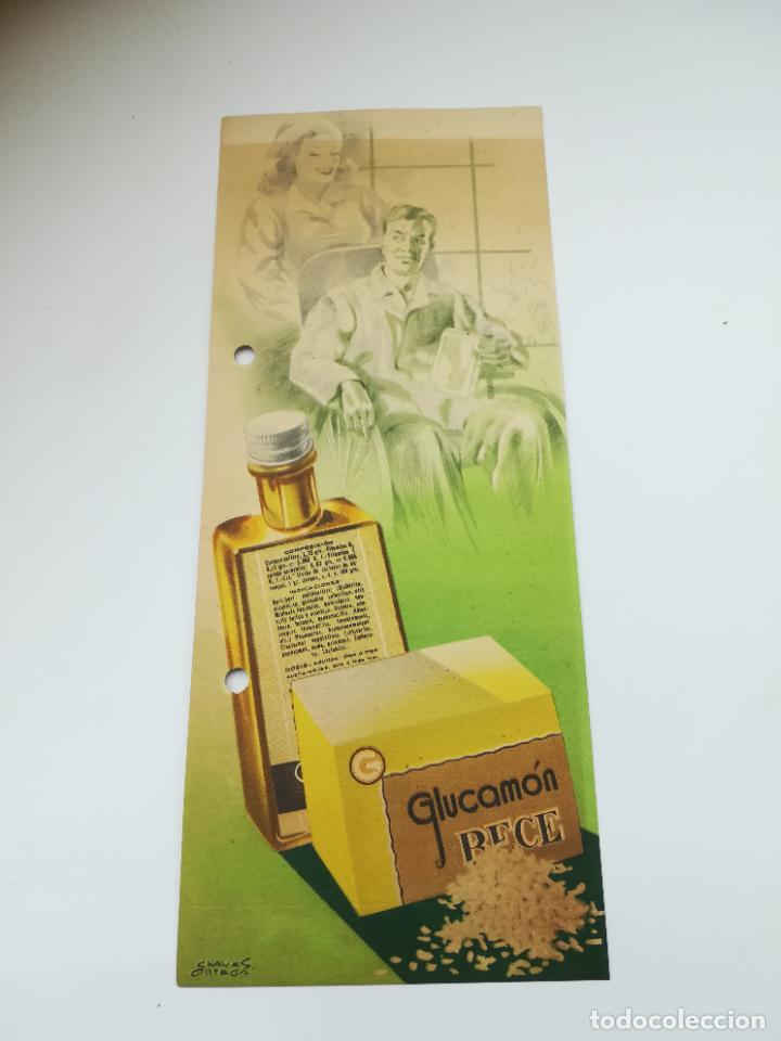 Coleccionismo: PUBLICIDAD DE FARMACIA. FORTCEBROL. GLUCAM&Oacute;N BECE. GLUCONATO C&Aacute;LCICO. INDICACIONES. VER DORSO