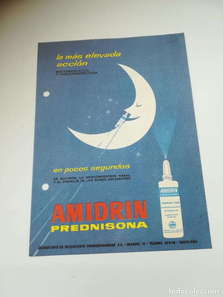 Colecionismo: PUBLICIDAD DE FARMACIA. AMIDRIN PREDNISONA. LABORATORIOS FARDI. BARCELONA
