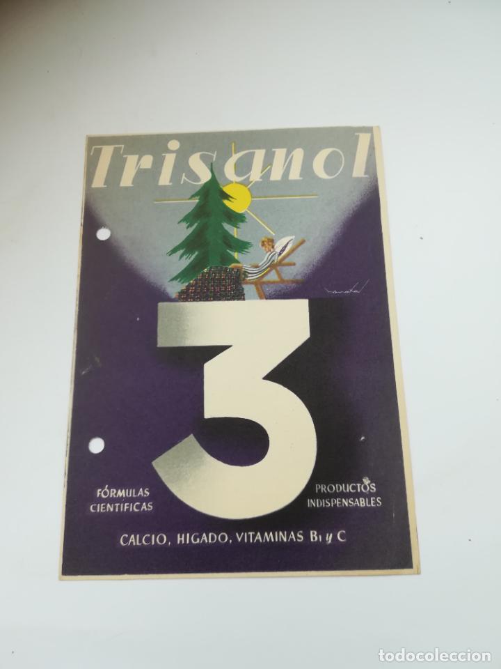 Coleccionismo: PUBLICIDAD DE FARMACIA. TRISANOL. 3 FORMULAS CIENT&Iacute;FICAS. LABORATORIO GALJAN. MADRID