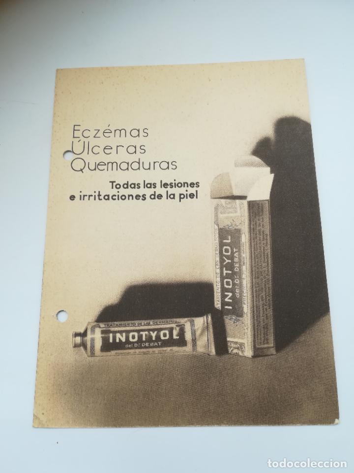 Coleccionismo: PUBLICIDAD DE FARMACIA. DERMATOSIS. INOTYOL E INOSEPTA. LABORATORIOS AMOR GIL