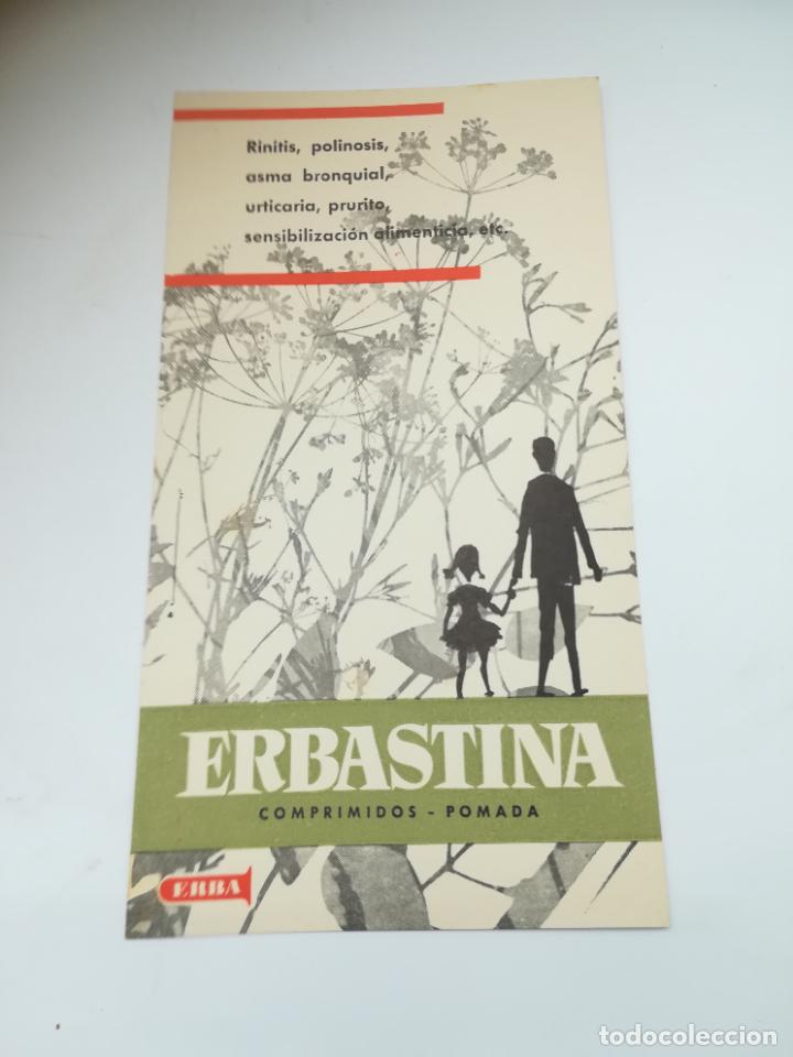 Coleccionismo: PUBLICIDAD DE FARMACIA. ERBASTINA. RINITIS, POLINOSIS, ASMA BRONQUIAL. CARLOS ERBA ESPA&Ntilde;OLA