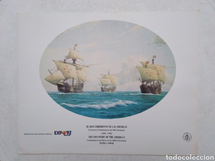 Coleccionismo: EL DESCUBRIMIENTO DE LAS AMERICAS EXPO 92 ( 6 L&Aacute;MINAS ) 43 cm X 34.50 cm cada l&aacute;mina