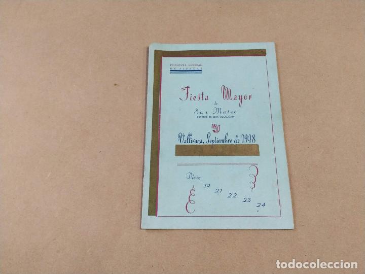 Collecting paper: BAIX LLOBREGAT - VALLIRANA - PROGRAMA OFICIAL FIESTA MAYOR DE SAN MATEO - A&Ntilde;O 1948