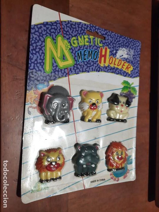 Colecionismo: MAGNETIC MEMO MOLDER. BLISTER CON 6 ANIMALES DE IMANES PARA LA NEVERA. A&Ntilde;OS 80. SIN ABRIR