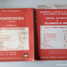 Coleccionismo: 1969 GUIA TELEFONICA PONTEVEDRA Y PROVINCIA - MAS APENDICE DE VILLAGARCIA DE AROSA. Lote 310231778