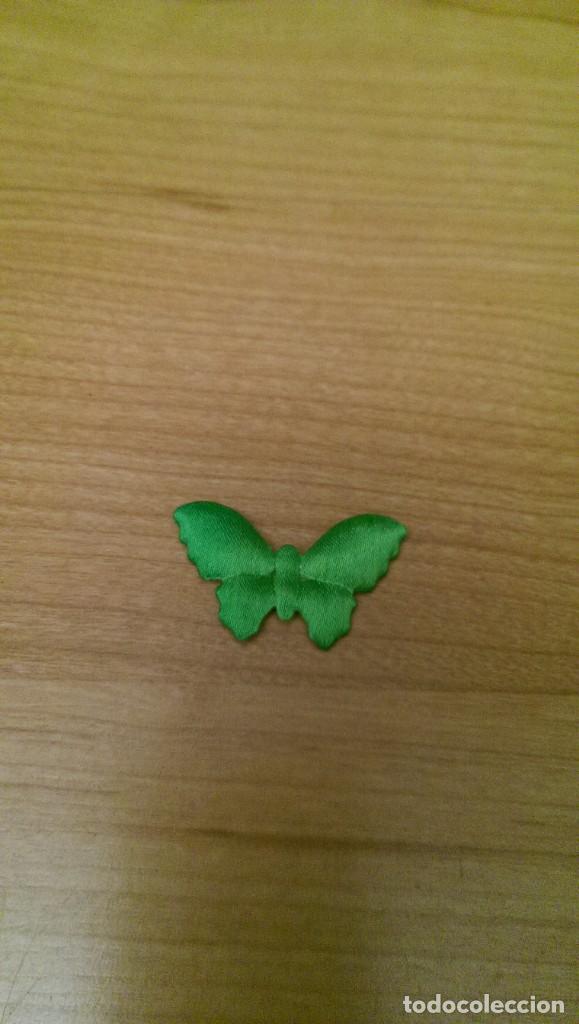 Colecionismo: APLICACI&Oacute;N TELA ACOLCHADA &laquo;MARIPOSA VERDE&raquo;