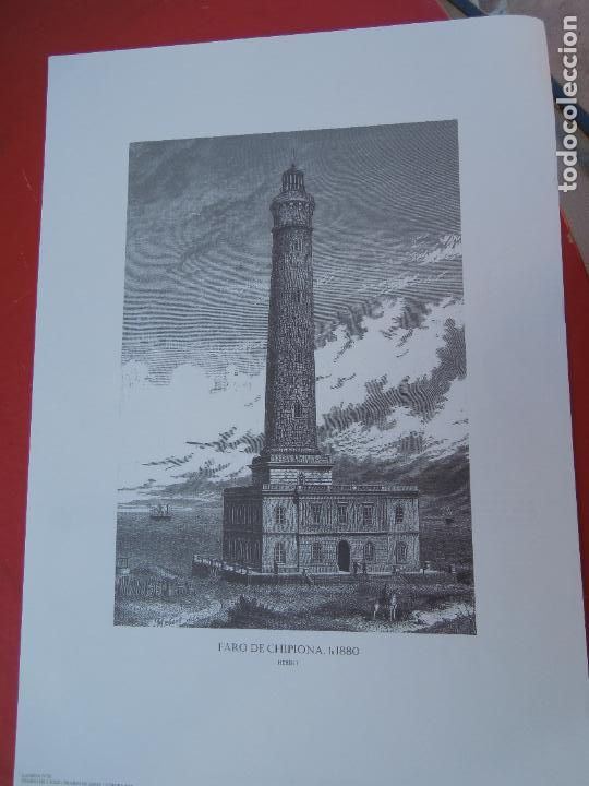 Coleccionismo: FARO DE CHIPIONA 1880 - HEBERT-GRABADOS HIST&Oacute;RICOS PROVINCIA DE C&Aacute;DIZ-L&Aacute;MINA N&ordm; 35 - MIDE 48X28 CM.