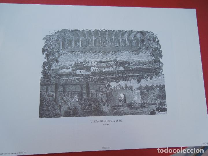 Colecionismo: VISTA DE JEREZ 1880 - COMBA -GRABADOS HIST&Oacute;RICOS PROVINCIA DE C&Aacute;DIZ-L&Aacute;MINA N&ordm; 34 - MIDE 48X28 CM.