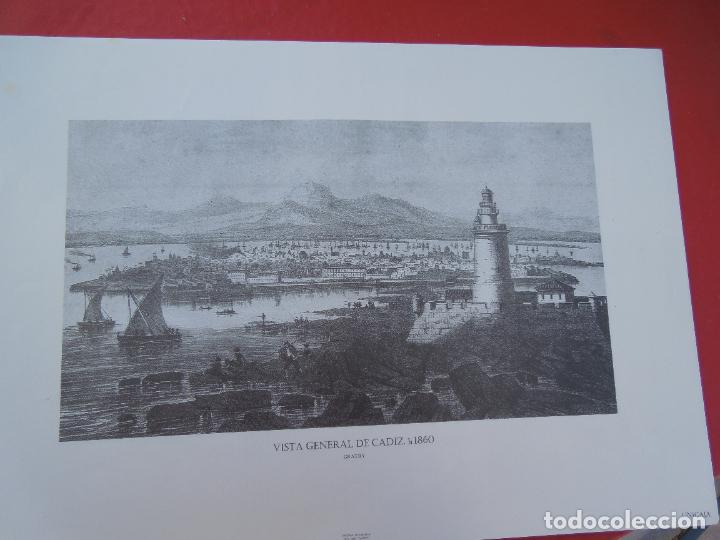 Colecionismo: VISTA GENERAL DE C&Aacute;DIZ 186-GRATY-GRABADOS HIST&Oacute;RICOS PROVINCIA DE C&Aacute;DIZ-L&Aacute;MINA N&ordm; 36-MIDE 48X28 CM.