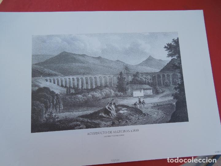 Colecionismo: ALGECIRAS ACUEDUCTO DE 1830 -GRABADOS HIST&Oacute;RICOS PROVINCIA DE C&Aacute;DIZ-L&Aacute;MINA N&ordm; 28 - MIDE 48X28 CM.
