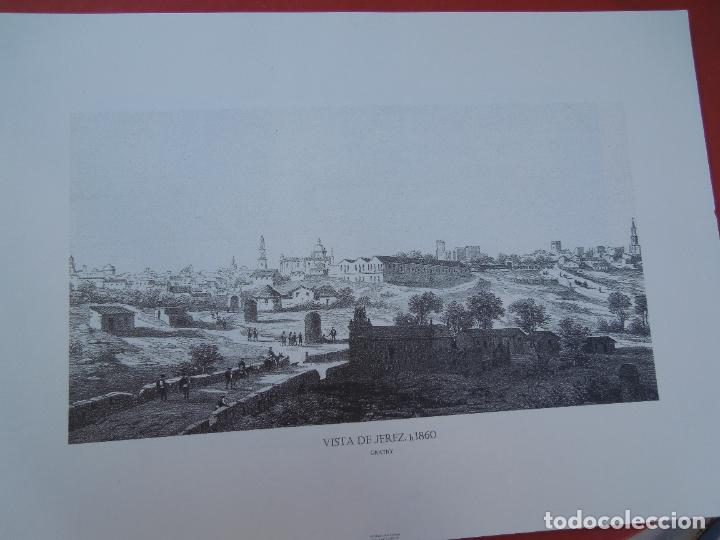 Colecionismo: VISTA DE JEREZ 1860 - GRATRY-GRABADOS HIST&Oacute;RICOS PROVINCIA DE C&Aacute;DIZ-L&Aacute;MINA N&ordm; 27 - MIDE 48X28 CM.
