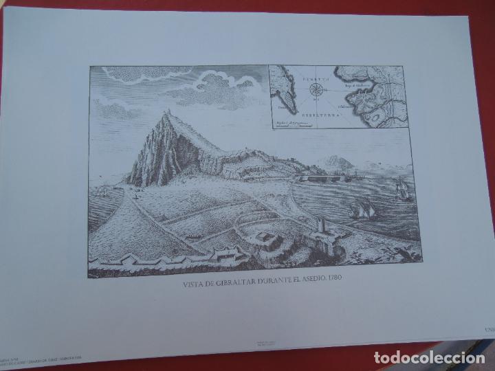 Colecionismo: VISTA DE GIBRALTAR ... 1780 -GRABADOS HIST&Oacute;RICOS PROVINCIA DE C&Aacute;DIZ-L&Aacute;MINA N&ordm; 16 - MIDE 48X28 CM.