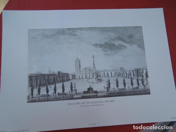 Colecionismo: PLAZA DEL REY ALGECIRAS-HEBERT-GRABADOS HIST&Oacute;RICOS PROVINCIA DE C&Aacute;DIZ-L&Aacute;MINA N&ordm; 13 - MIDE 48X28 CM.