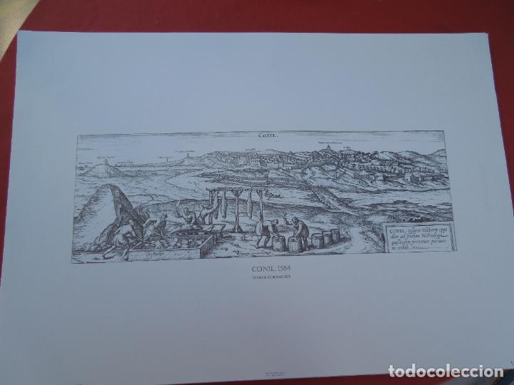 Coleccionismo: CONIL 1564 - G. HOFNAGLIUS -GRABADOS HIST&Oacute;RICOS PROVINCIA DE C&Aacute;DIZ-L&Aacute;MINA N&ordm; 11 - MIDE 48X28 CM.