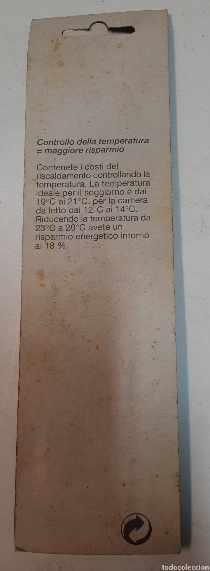 Coleccionismo: Antiguo termometro interno-esterno. SIN ABRIR - Foto 2