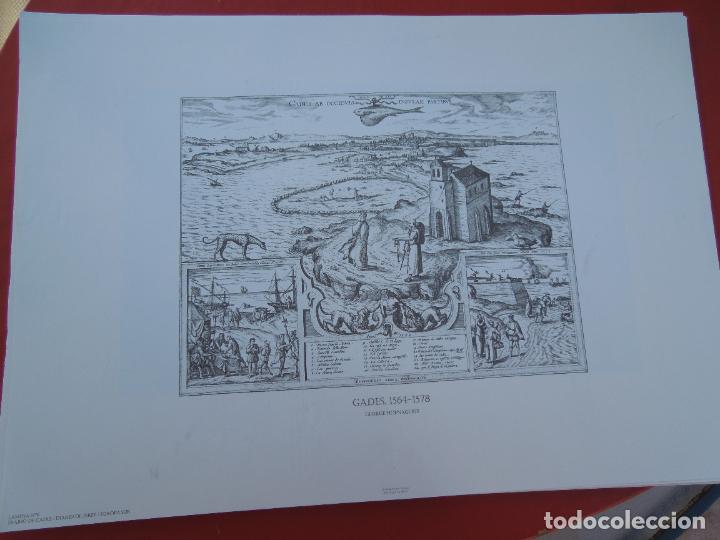 Sammelleidenschaft Papier: GADES 1564-1578 -GRABADOS HIST&Oacute;RICOS PROVINCIA DE C&Aacute;DIZ-L&Aacute;MINA N&ordm; 6 - MIDE 48X28 CM.