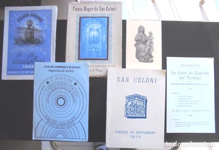 Coleccionismo: Lot 6 doc Festa Major Sant Celoni, castells Tordera Palafolls Montsoriu 1946-1974