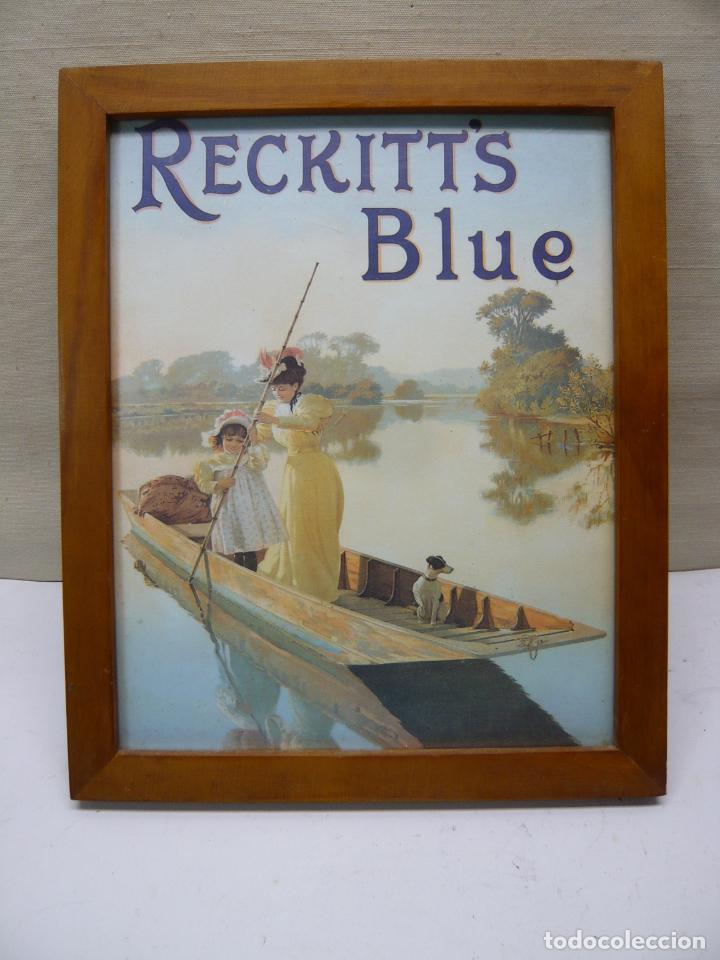 Colecionismo: Cuadro Publicidad Reckitt's blue - labores del hogar - detergentes - Azul azulete