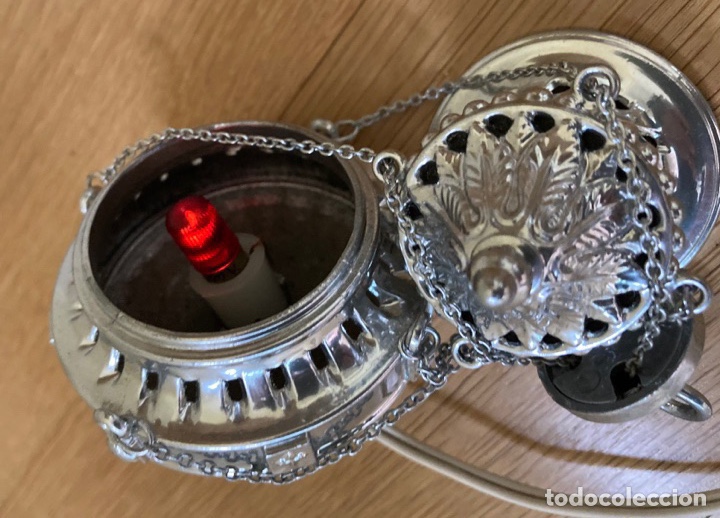 Coleccionismo: Botafumeiro peque&ntilde;o con luz. - Foto 4