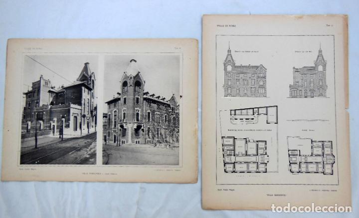 Colecionismo: L&aacute;minas : VILLA MARIGNOLI, Corso d'Itali. GIULIO MAGNI (Arch)