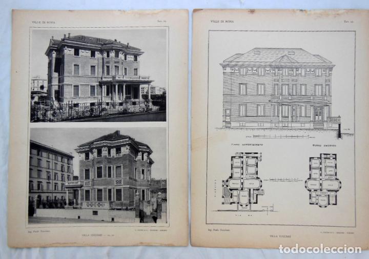 Colecionismo: L&aacute;minas : VILLA TUCCIMEI, Via Po. PAOLO TUCCIMEI (Arch)