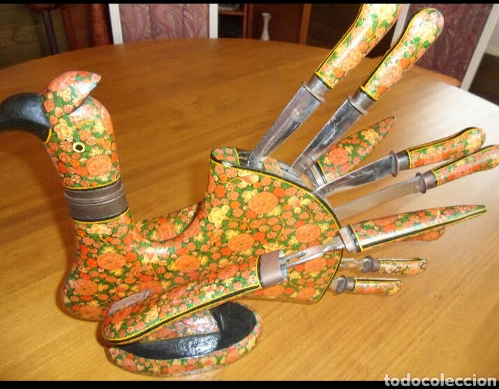 Coleccionismo: Cubiertos papier mache - Foto 2