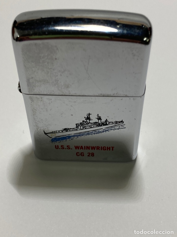 Coleccionismo: Antiguo mechero ZIPPO. Buque de Guerra. U.S.S WAINWRIGHT CG28 muy raro para coleccionistas