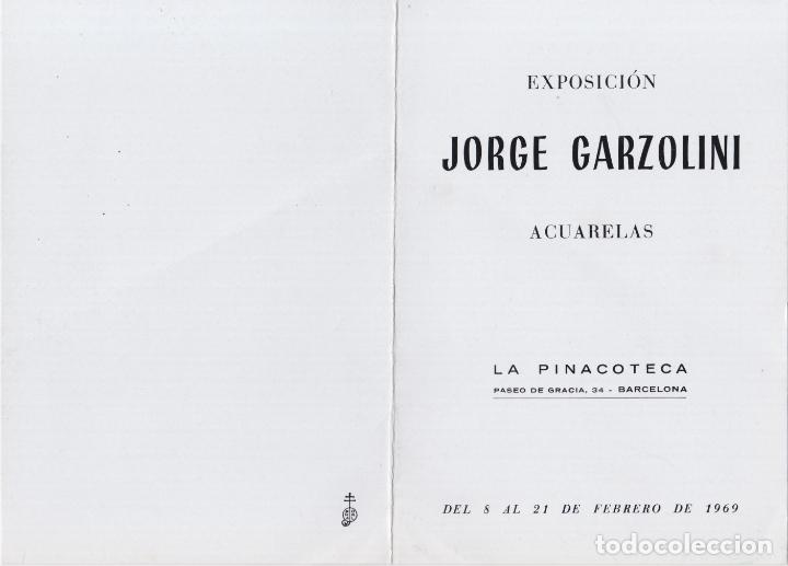 Collezionismo: JORGE GARZOLINI &ndash; ACUARELAS &ndash; EXPOSICI&Oacute;N LA PINACOTECA &ndash; 1969