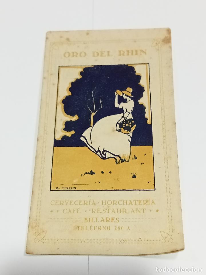Coleccionismo: PROGRAMA DE CONCIERTOS DEL CUARTETO ORO DEL RHIN. PRECIOS CERVECERIA HORCHATERIA CAFE BILLARES. VER