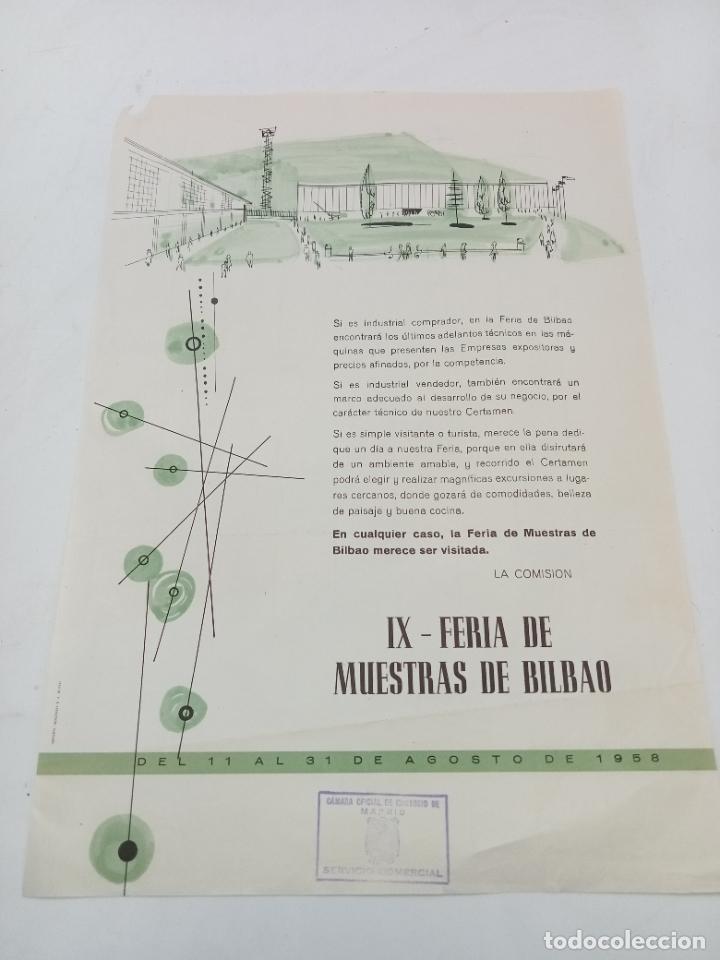 Sammelleidenschaft Papier: IX FERIA DE MUESTRAS DE BILBAO. 1958. INVITACION A LA MISMA CONTANDO QUE SE PUEDE ENCONTRAR.