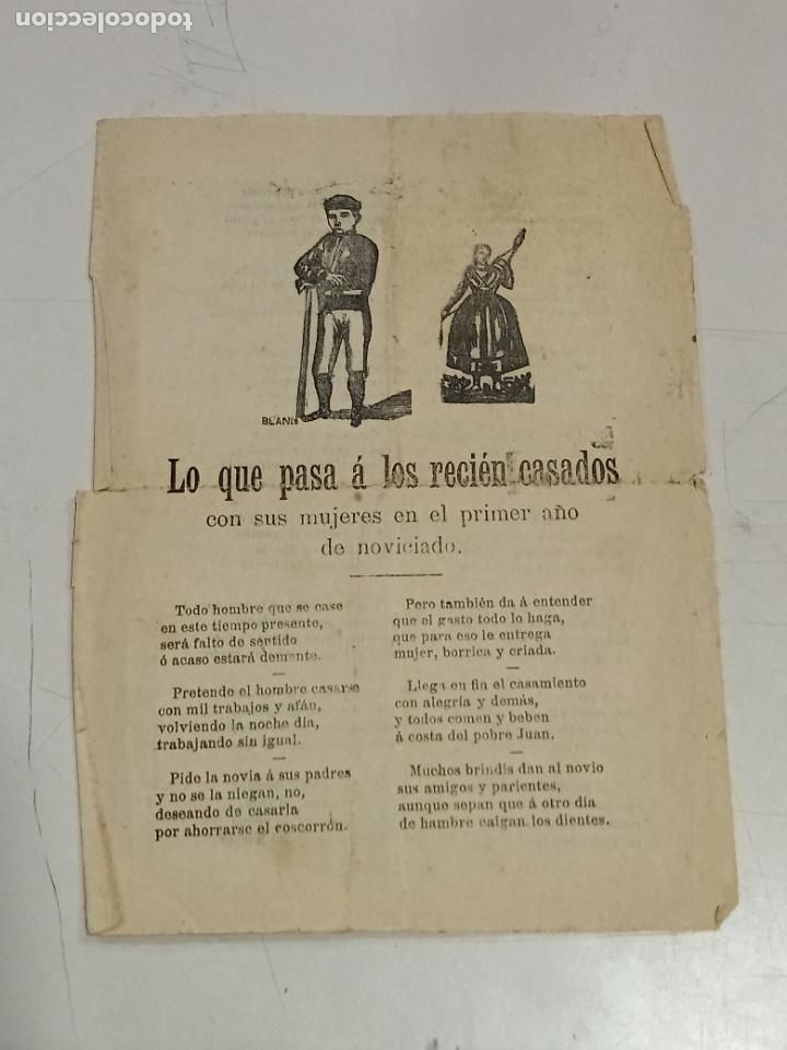 Sammelleidenschaft Papier: POESIA C&Oacute;MICA. LOS QUE PASA A LOS RECIEN CASADOS CON SUS MUJERES EN EL PRIMER A&Ntilde;O DE NOVICIADO