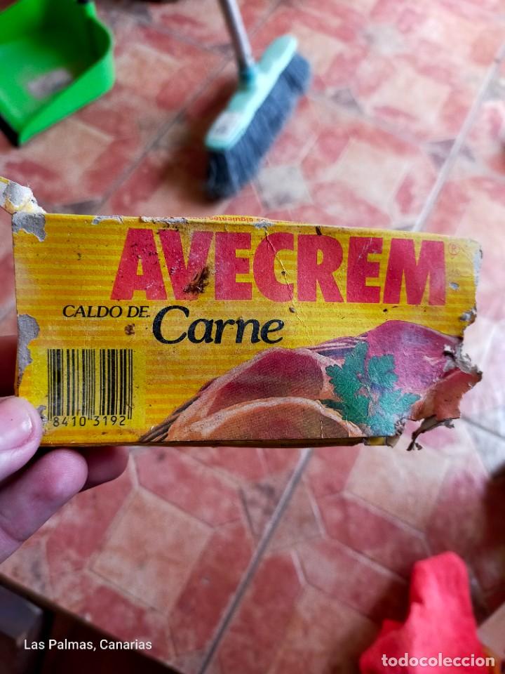 Coleccionismo: Antiguo envoltorio caja de avecrem vac&iacute;a - Caldo de Carne