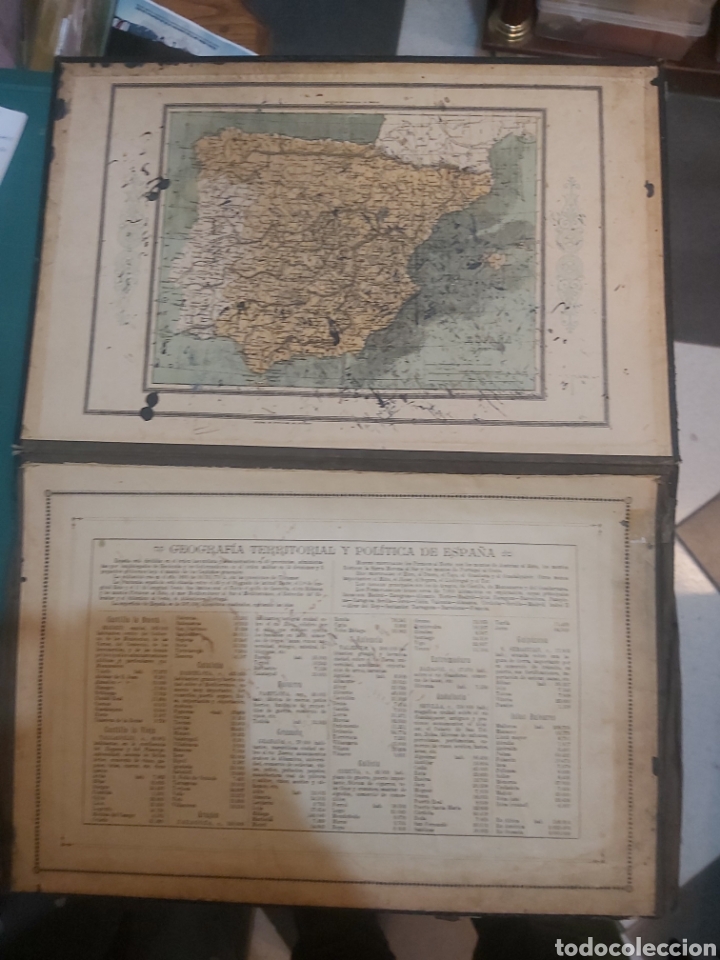 Sammeln: PORTA DOCUMENTO ANTIGUO MAPA ESPA&Ntilde;A ESCRIBANIA