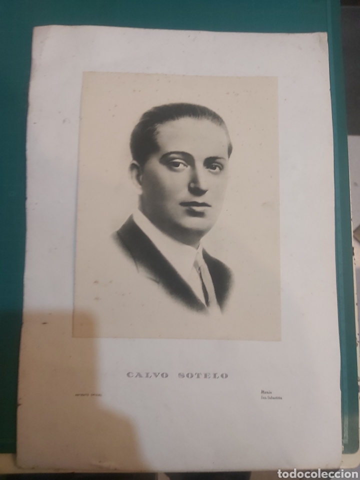 Collezionismo: CALVO SOTELO L&Aacute;MINAS MARIN SAN SEBASTI&Aacute;N RETRACTO OFICIAL