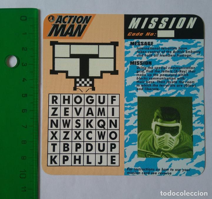 Coleccionismo: action man xtreme POLAR yogurt mission card glow in the dark 90's promocional hasbro