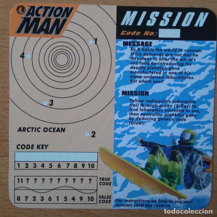 Coleccionismo: action man xtreme POLAR yogurt mission card glow in the dark 90's promocional hasbro