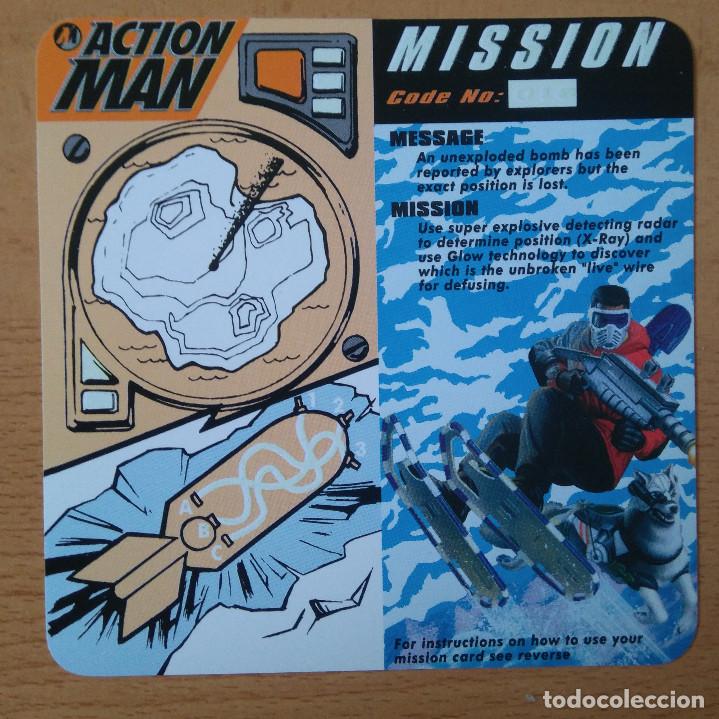 Coleccionismo: action man xtreme POLAR yogurt mission card glow in the dark 90's promocional hasbro fosforescente
