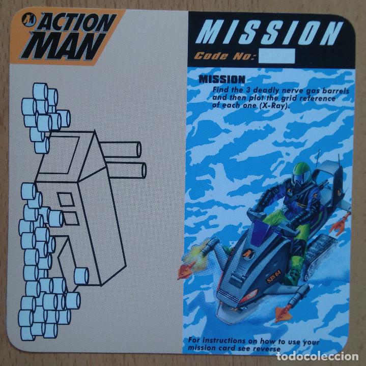 Coleccionismo: action man xtreme POLAR yogurt mission card glow in the dark 90's promocional hasbro fosforescente