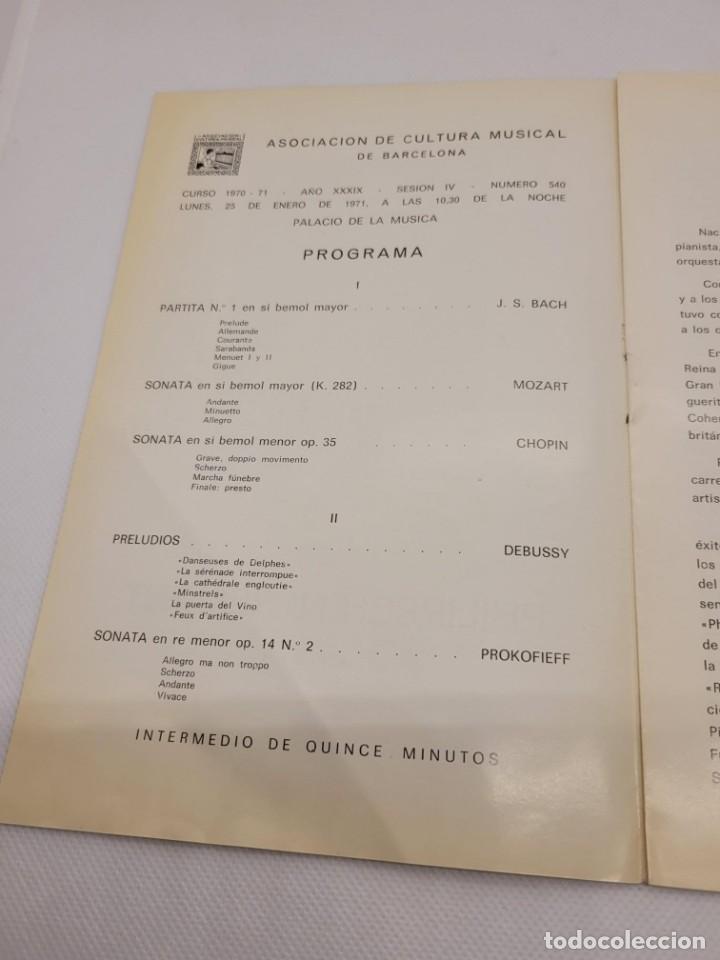 Coleccionismo: Programa pianista Philippe Entremont 1971 . 8 p&aacute;ginas c2 - Foto 2