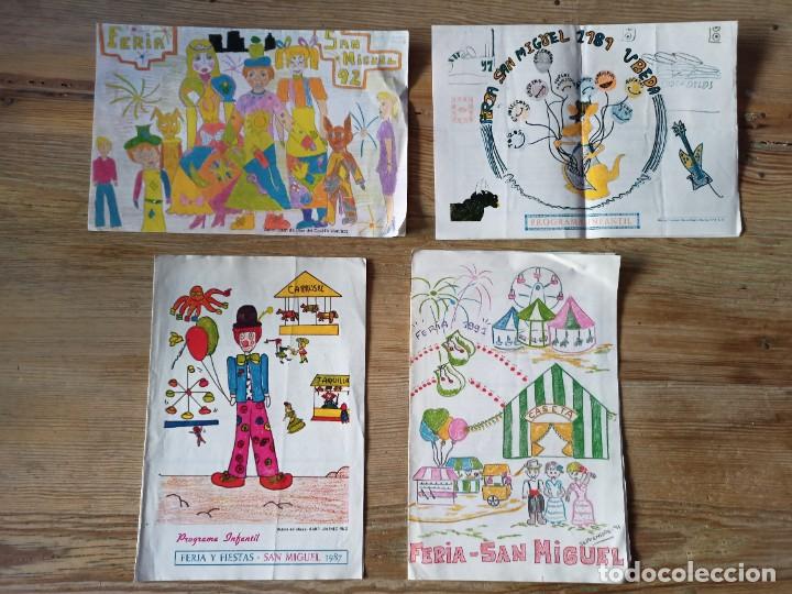 Coleccionismo: Programas infantiles de la feria de San Miguel, &Uacute;beda, A&ntilde;os 81, 87, 91 y 92