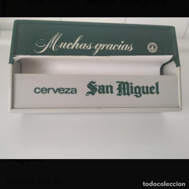 Colecionismo: Antiguo servilletero cerveza San Miguel.