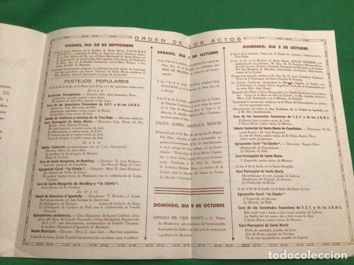 Coleccionismo: PROGRAMA DE ACTOS BODAS DE ORO SACERDOTALES. IGUALADA 1949 - Foto 3