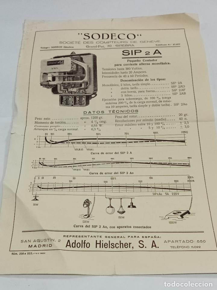 Coleccionismo: PUBLICIDAD. ADOLFO HIELSCHER. SODECO. GINEBRA. SIP 2A. VER INTERIOR