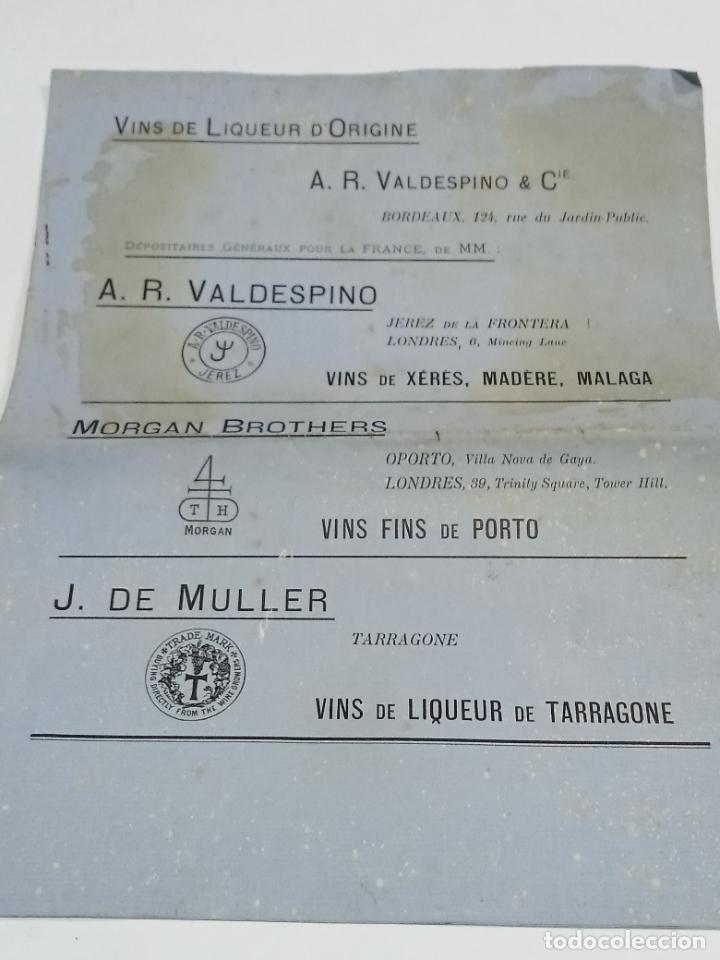 Sammelleidenschaft Papier: CARTA COMERCIAL ACOMPA&Ntilde;ADA DE TAPAS PUBLICITARIAS. 1837.VALDESPINO, MORGAN BROTHERS, DE MULLER