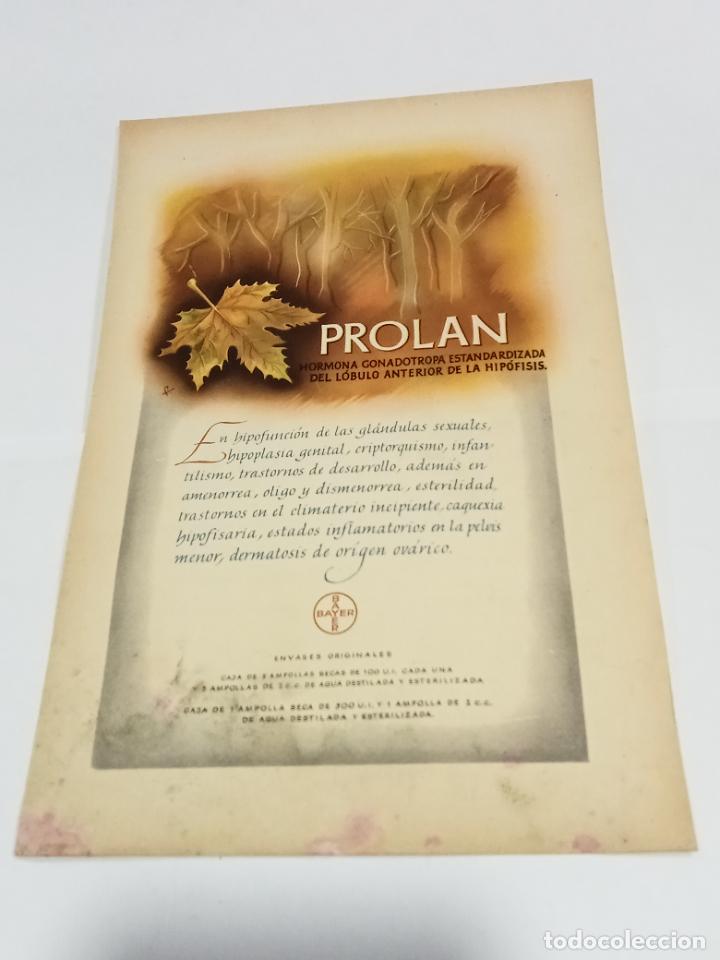 Sammelleidenschaft Papier: PUBLICIDAD. FARMACIA. PROLAN HORMONA GONADOTROPA / UNDEN - LUTREN TRASTORNOS OVARICOS