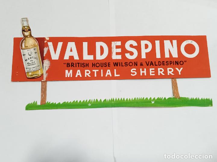 Sammelleidenschaft Papier: PUBLICIDAD TROQUELADA. VALDESPINO. MARTIAL SHERRY. PINTADO A MANO. 30 X 7 CM