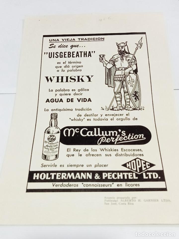 Sammelleidenschaft Papier: PUBLICIDAD. MC CALLUM'S PERFECTION. HOPEC. HOLTERMANN & PECHTEL LTD. 22 X 30