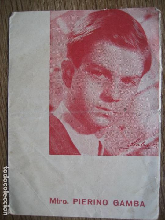 Coleccionismo: Palau de la Musica. Barcelona. 1950. Pierino Gamba.