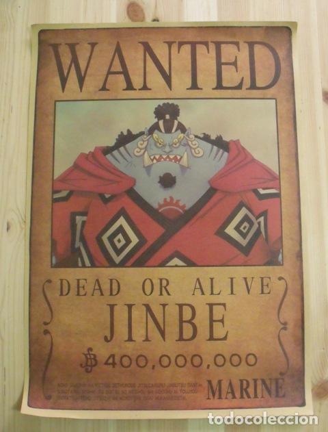Coleccionismo: P&oacute;ster Cartel Papel Kraft Se Busca Wanted Jinbe - One Piece