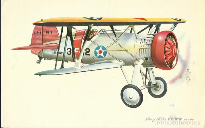 Coleccionismo: L&aacute;mina Aviones. N&ordm; 2. Laboratorio Fides. Barcelona. Boeing. F4 B4. EEUU. 1932-1938. A&ntilde;os 60.